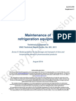 Maintenance of Refrigeration Equipment: WHO Vaccine