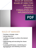 Roles of Manager, Board of Directors and