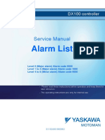 DX100 controller service manual alarm list