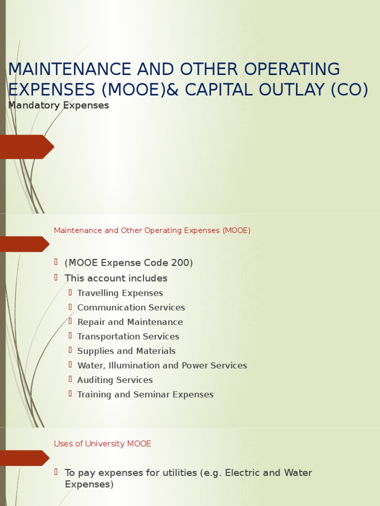 Bpsu Mooe | PDF | Per Diem | Expense