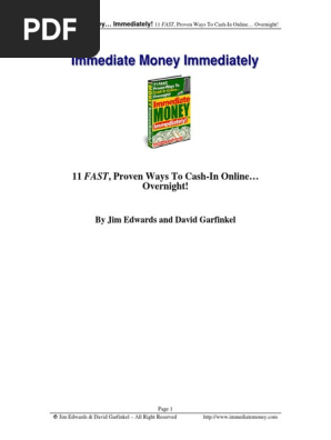 Inmediate Money Book David Garfinkel PDF