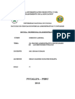 El Proceso Administrativo Disciplinario de Los Servidores Públicos