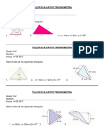 Taller Evaluativo Trigonometria Area Del Triangulo