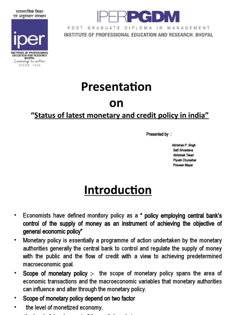 Latest Monetary Policy Status in India | PDF | Monetary Policy | Money
