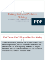 Taking Risk and Problem Solving: An Integrated Approach To Teaching English and Math