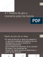 Radio de giro y momento polar de inercia