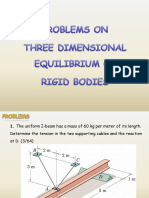 B16 Statics - Equilibrium of Rigid Bodies in Three Dimensions - Problems