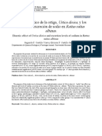 Efecto diurético de Urtica dioica en ratas