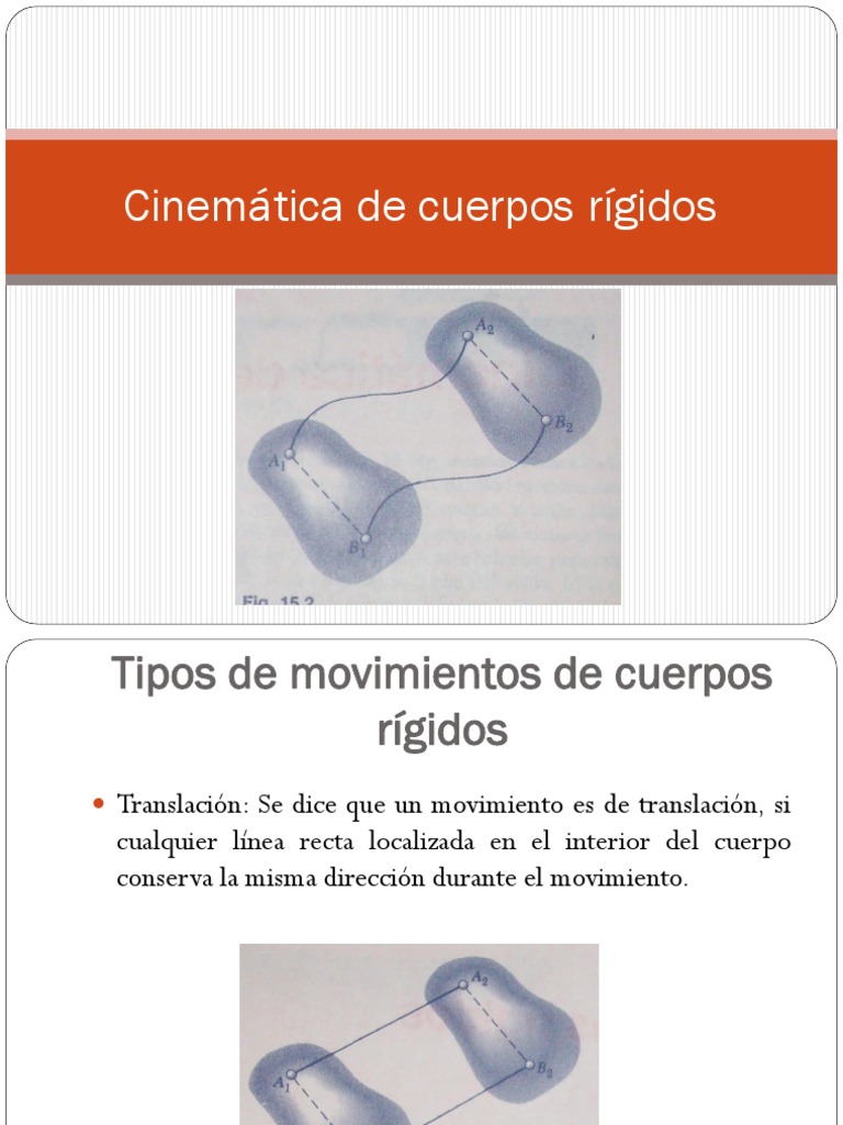 1 Cinemática de Cuerpos Rígidos | Movimiento (física) | Cinemática