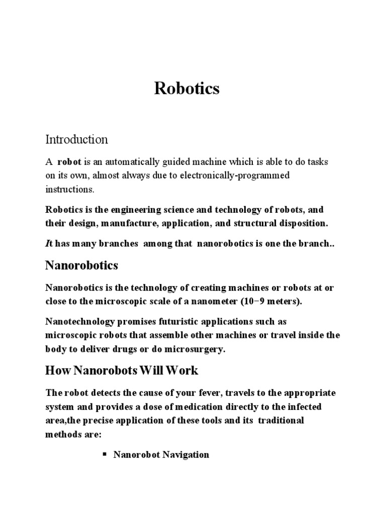 Robotics | PDF | Art | Technology & Engineering