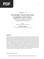 1Strategic Sourcing and Supplier Selection a Review of Survey Based Empirical Research