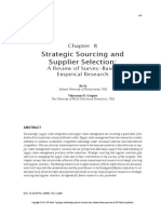 1strategic Sourcing and Supplier Selection A Review of Survey Based Empirical Research