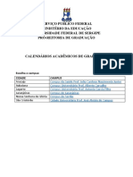Calendários Acadêmicos - UFS