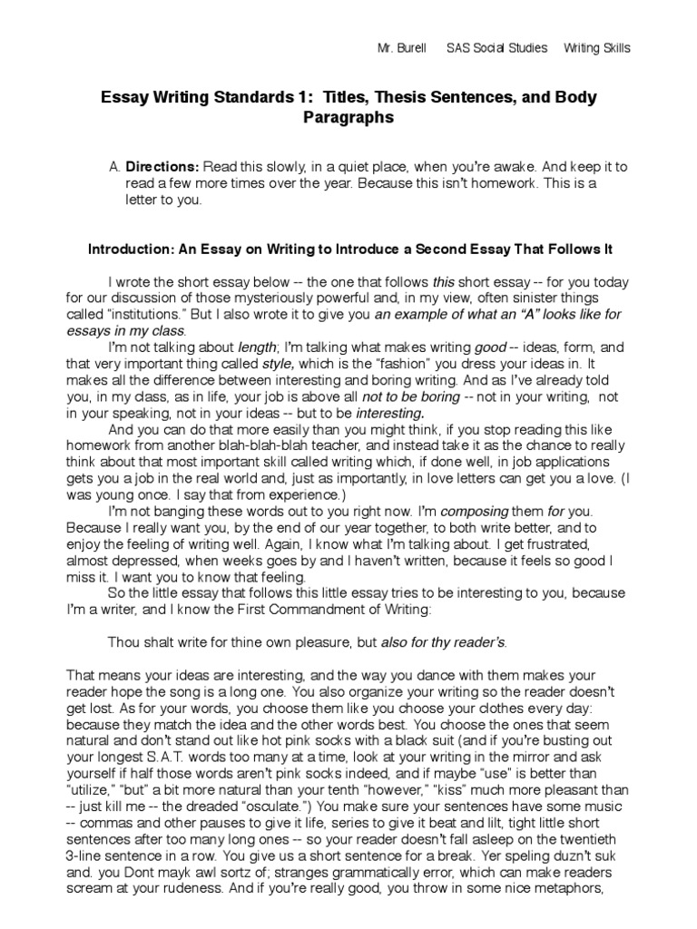 body image essays
