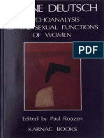 Deutsch Psychoanalysis Sexual Function Women