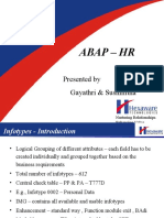 Abap - HR: Presented by Gayathri & Sushmitha