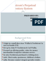 Nordstrom's Perpetual Inventory System: Prepared By: Shikha Monica Apra