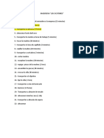 Lista de Diagrama de Recorrido