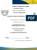 Probabilidad y Estadistica. Cuaderno de Trabajo PDF