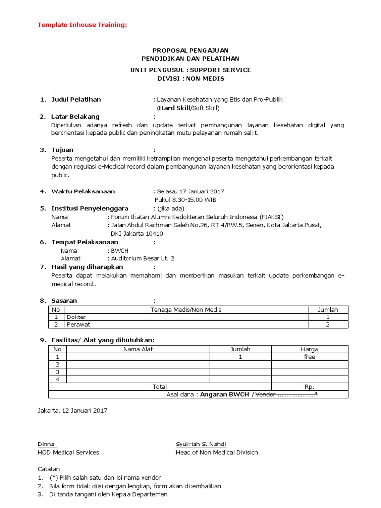 Template Tor | PDF | Bisnis