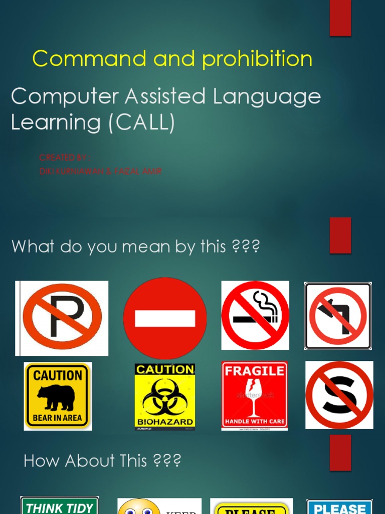 Command and Prohibition in CALL | PDF | Language Arts & Discipline ...