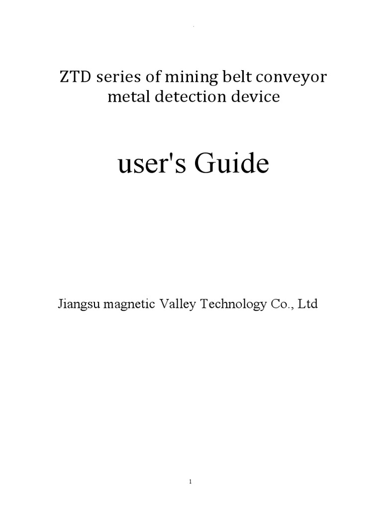 ZTD Metal Detector Technical Manual（V1.0）（陈黎明找人翻的） | PDF | Power Supply ...