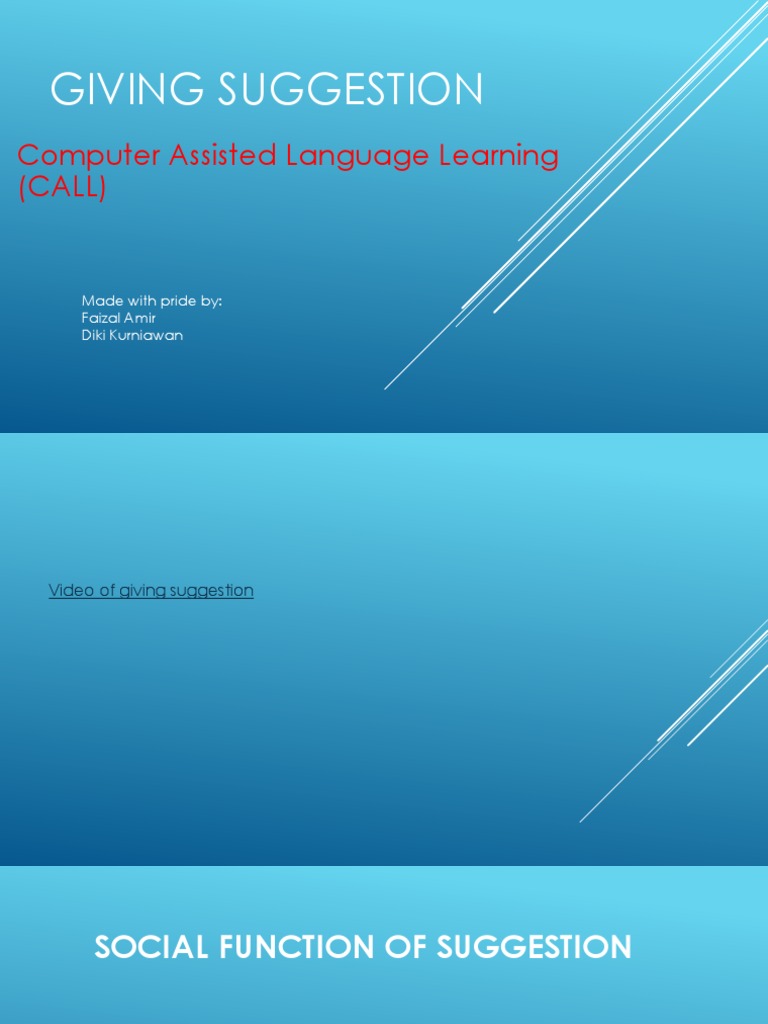 Power Point Giving Suggestion Material For English Senior High School ...