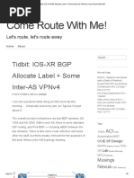 Tidbit - IOS-XR BGP Allocate Label + Some Inter-AS VPNv4 - Come Route With Me!