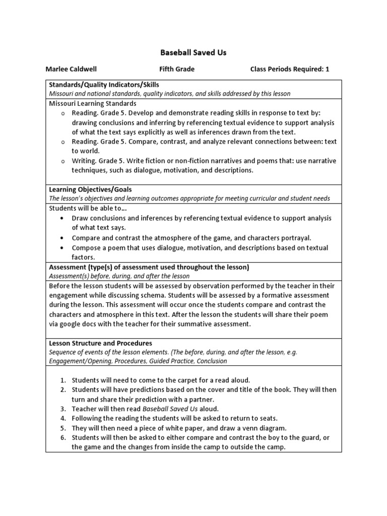 final lesson plan Educational Assessment Motivation