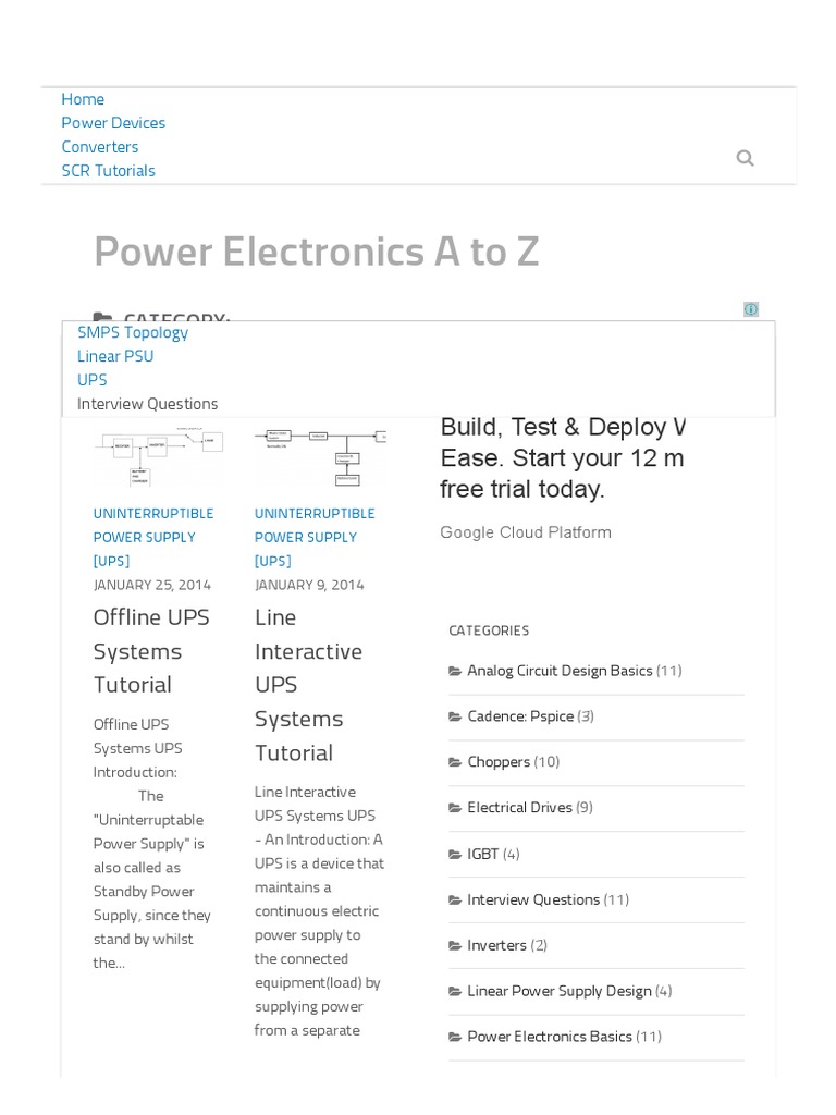 Uninterruptible Power Supply (UPS) Archives - Power Electronics A To Z ...