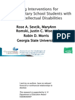 Reading Interventions for Elementary School Students With Mild Intellectual Disabilities