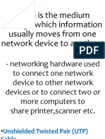 Cable is the Medium Through Which Information Usually