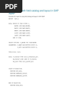 ALV Report With Field Catalog and Layout in SAP ABAP