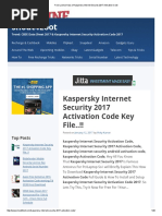 Free License Keys of Kaspersky Internet Security 2017 Activation Code PDF