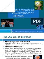 1.2 Unique Features or Characteristics of Literature