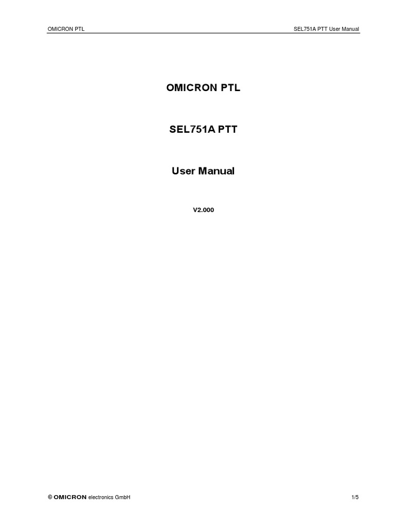 SEL 751A Feeder PTT User Manual ENU PDF Computer Engineering