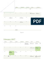 Excel Calendar 2017 With Holidays