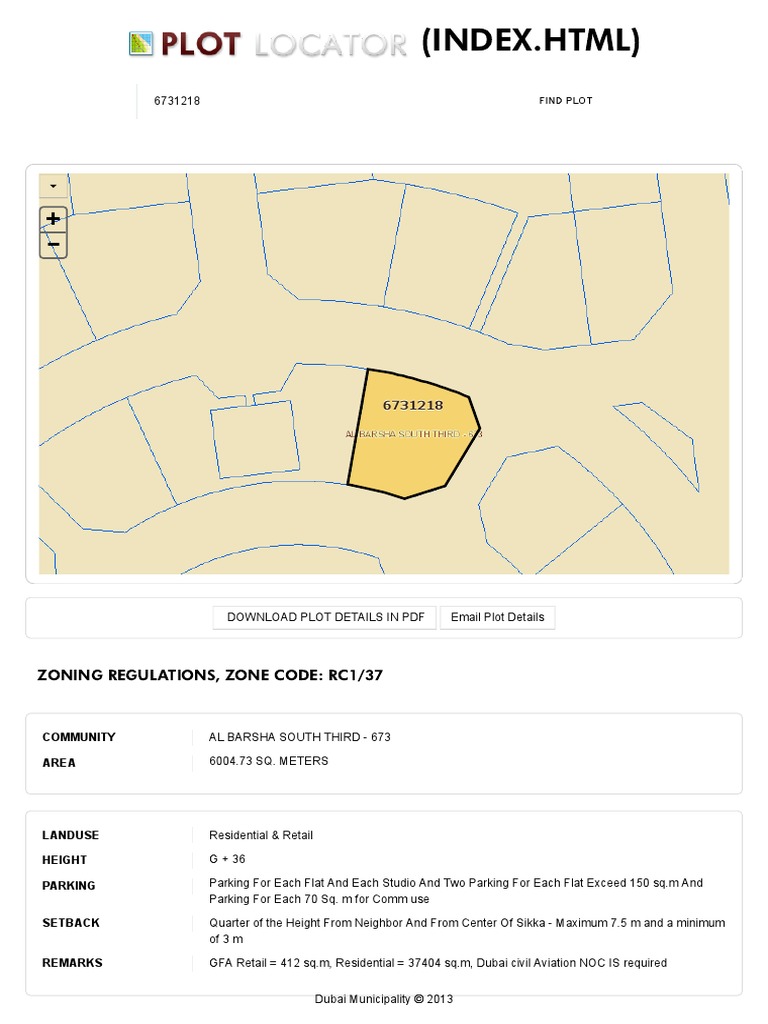 Dubai Municipality Plot Locator PDF