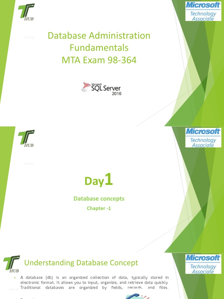 MTA Database Fundamentals Overview | PDF | Database Index | Databases
