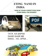 Marketing Nano in India: in View of Tough Competition From Other Small Car Segment