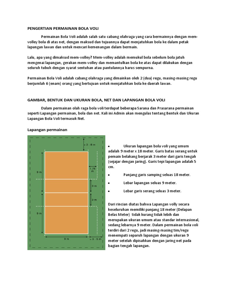 Pengertian Permainan Bola Voli