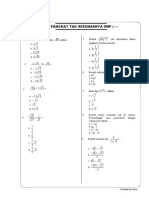 Soal Matematika SMP Pangkat Tak Sebenarnya