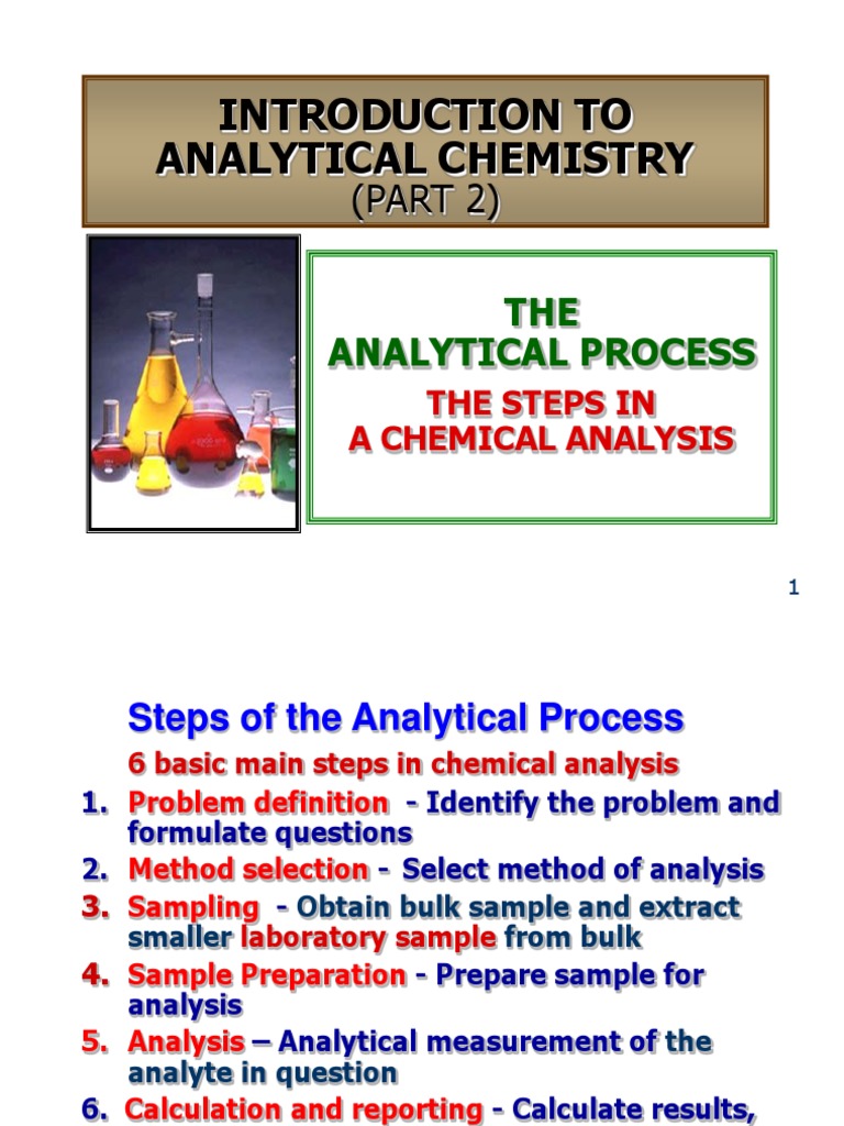 Topic 1.2 Analytical Process Analytical Chemistry Chromatography