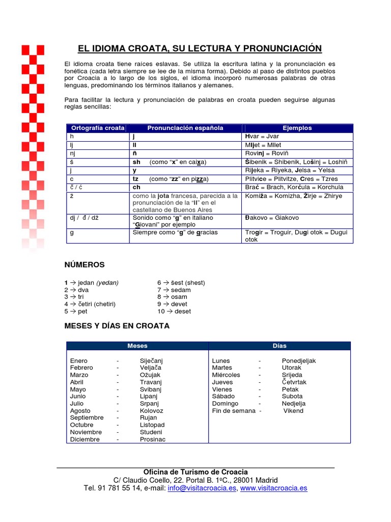 ElIdiomaCroata.pdf Croacia Ortografía
