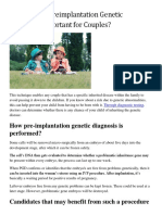 Preimplantation Genetic Diagnosis