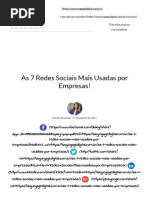 As 7 Redes Sociais Mais Usadas Por Empresas!