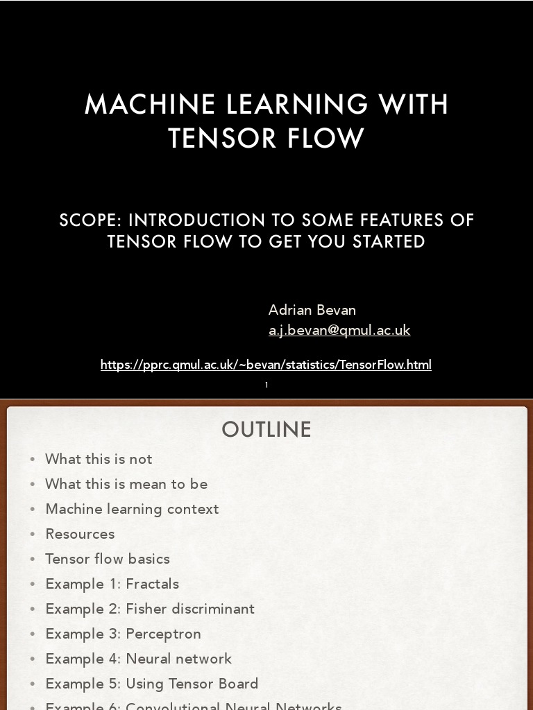TensorFlow Tutorial | PDF | Covariance Matrix | Correlation And Dependence