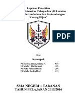 Pengaruh Intensitas Cahaya Dan PH Larutan