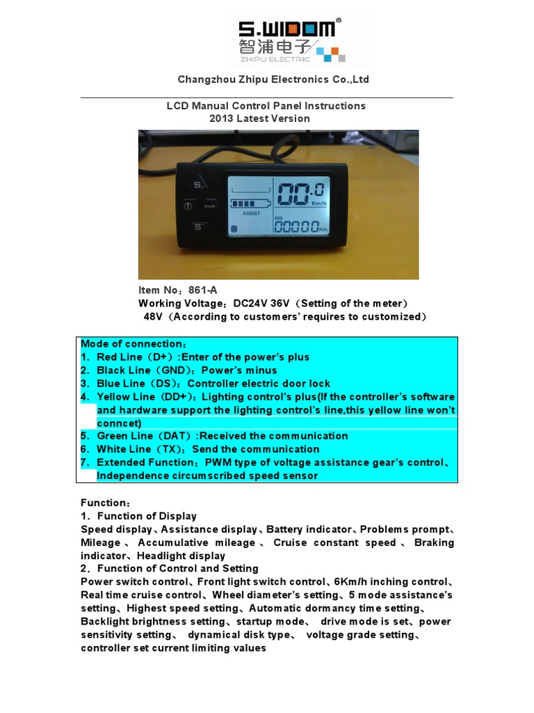 S866 LCD Controller Manual Instructions | PDF | Fuel Economy In