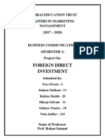 Foreign Direct Investment - BC Assignment